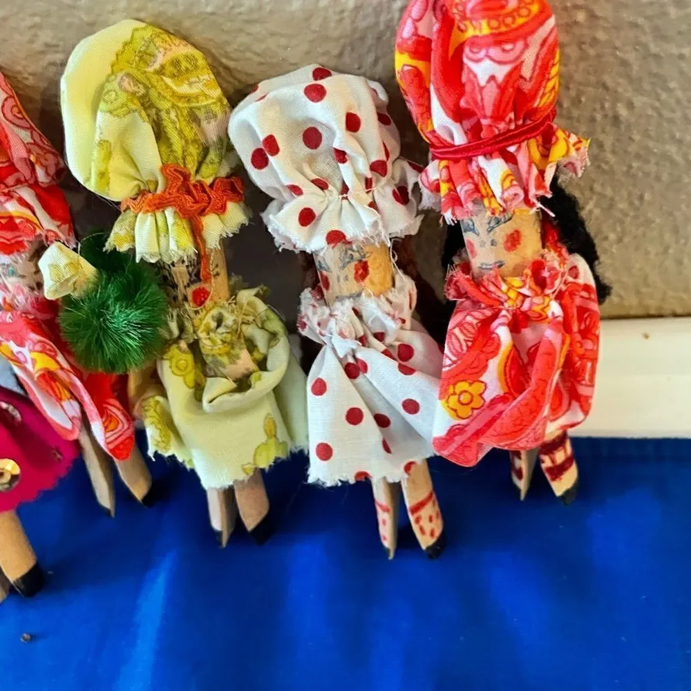 Vintage Clothespin Handmade Dolls